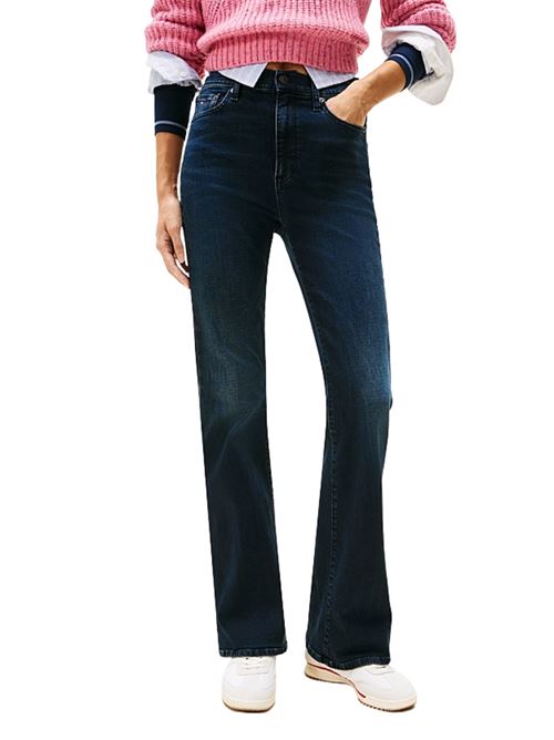 Jeans Sylvia skinny fit a campana e vita alta Tommy Jeans | DW0DW218251BK